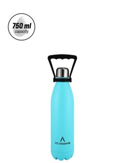 Atlasware Water Bottle with a Capacity of 750 ml, Stainless Steel Water Bottle that keeps Cold for 52 Hours and Keeps Heat for 24 Hours, Sky Blue  - Image 2