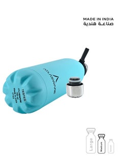 Atlasware Water Bottle with a Capacity of 750 ml, Stainless Steel Water Bottle that keeps Cold for 52 Hours and Keeps Heat for 24 Hours, Sky Blue  - Image 5
