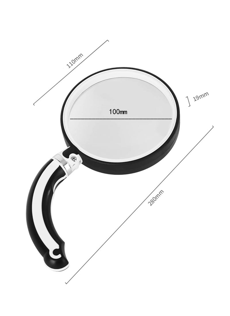 KASTWAVE - 2X Handheld Magnifying Glass, Folding Reading Magnifier High-Power Magnify Lens 100mm Magnifying Glasses Rubberized Handheld Magnifier for Seniors Reading and Kids Nature Exploration - Image 1