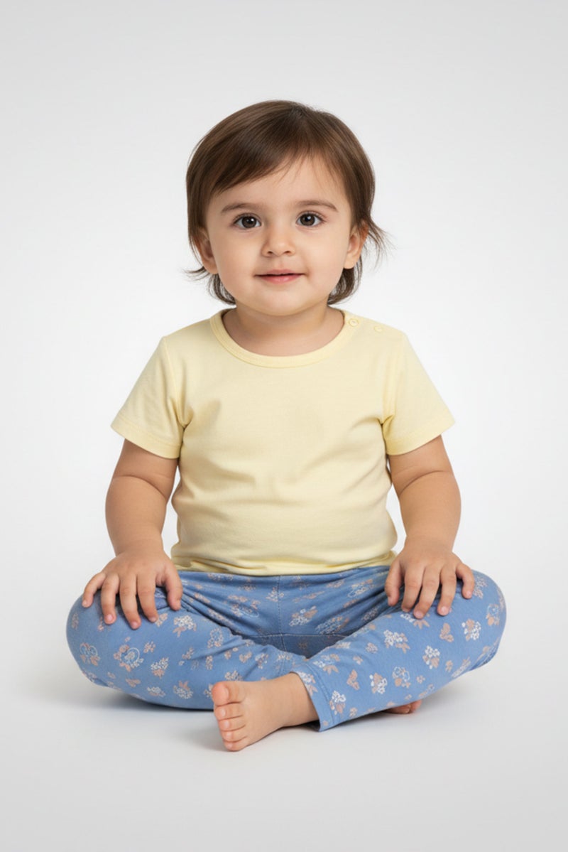 Hamleys Toddlers Girl 2 Pieces Floral Print Leggings, Multicolor - Image 1