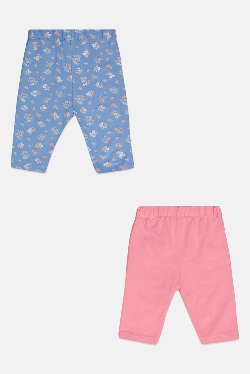 Hamleys Toddlers Girl 2 Pieces Floral Print Leggings, Multicolor - Image 3