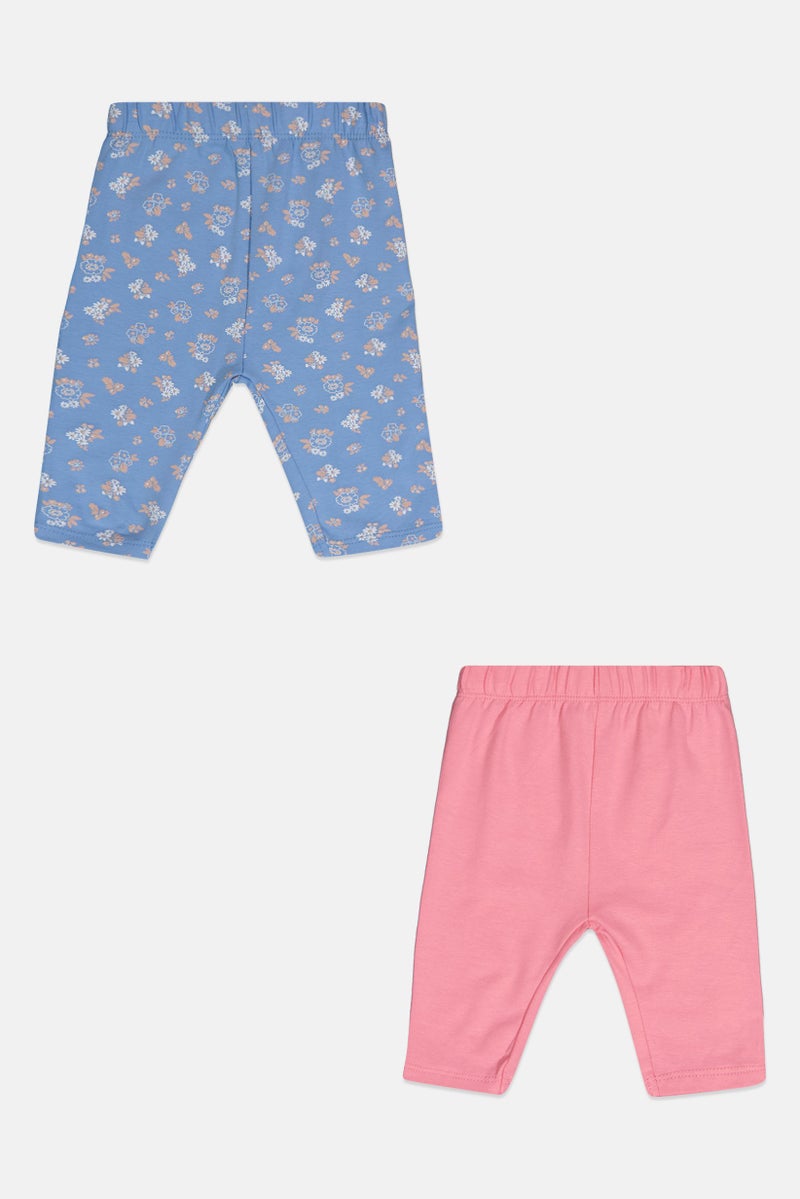 Hamleys Toddlers Girl 2 Pieces Floral Print Leggings, Multicolor - Image 2