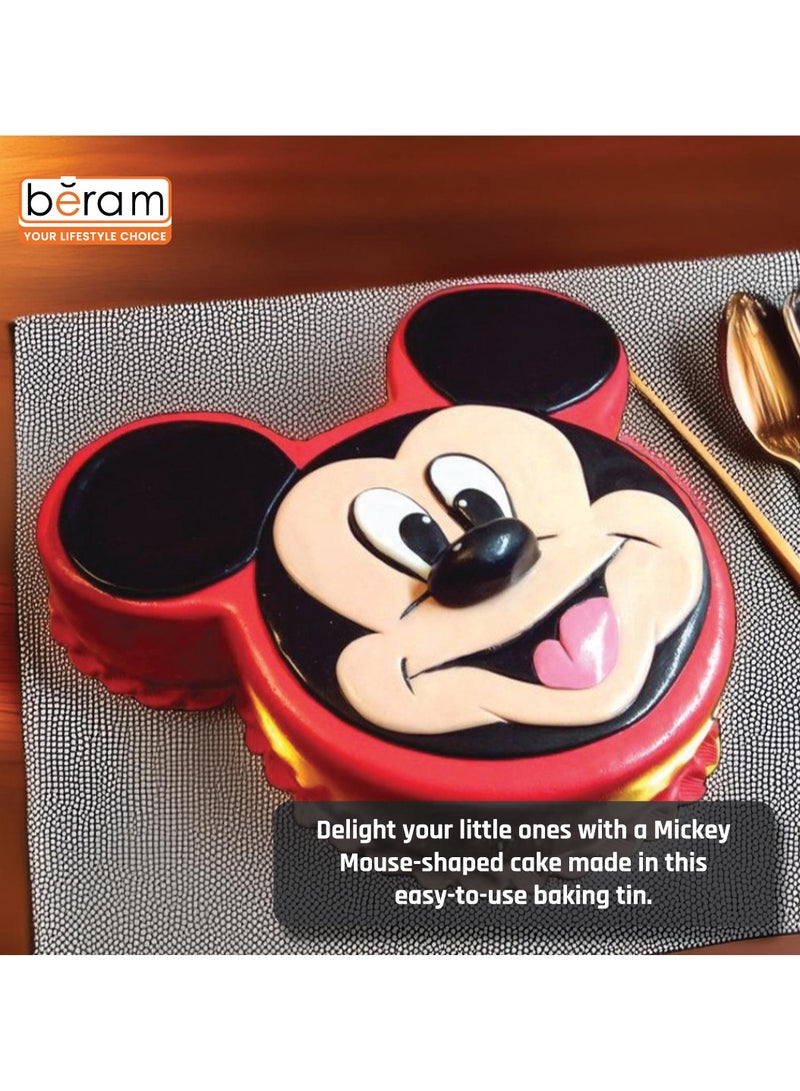 Beram Mickey Mouse Steel Cake Baking Mould – Assorted Shapes Heavy-Duty Non-Stick Bakeware for Oven Ideal for Cakes Brownies Bread & Desserts Kids Birthday Cake - Image 2