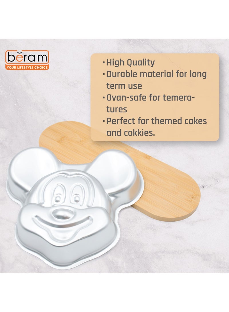 Beram Mickey Mouse Steel Cake Baking Mould – Assorted Shapes Heavy-Duty Non-Stick Bakeware for Oven Ideal for Cakes Brownies Bread & Desserts Kids Birthday Cake - Image 4