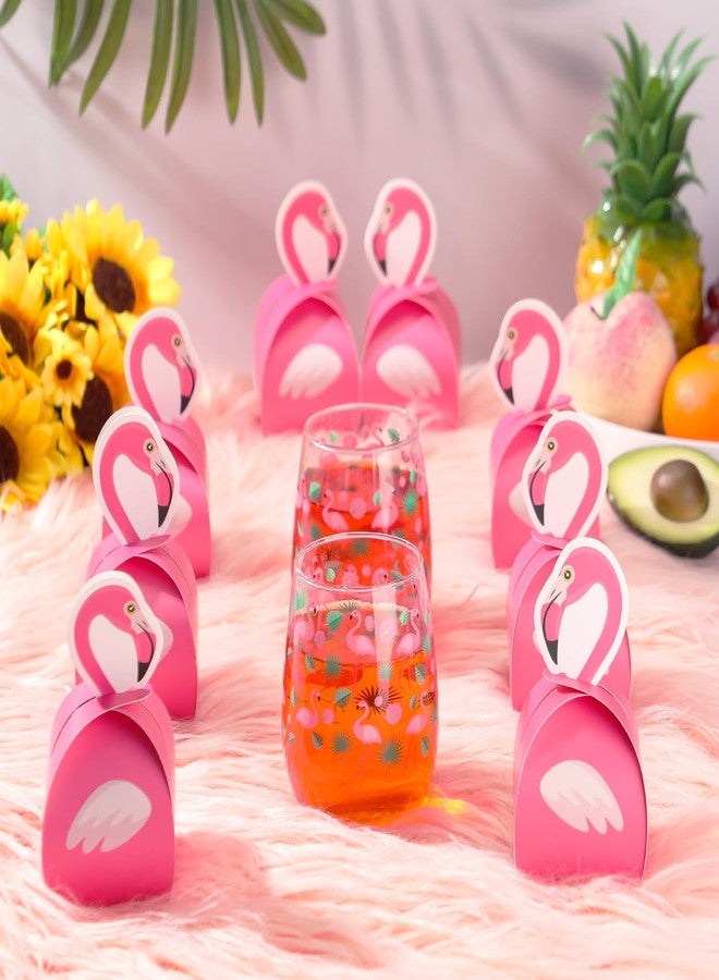 Honoson 12 Pcs Flamingo Gift Box Flamingo Party Favor Bag Decorative Animal Box Goodie Bag for Candy Summer Hawaiian Tropical Luau Beach Birthday Party Favor Decoration Supplies - Image 4