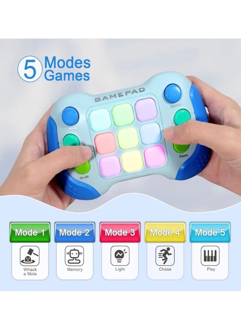 Toyland Kids Light-Up Gamepad Toy with 5 Game Modes-Quick Push Game Fidget Toys For  Kids-Blue - Image 2
