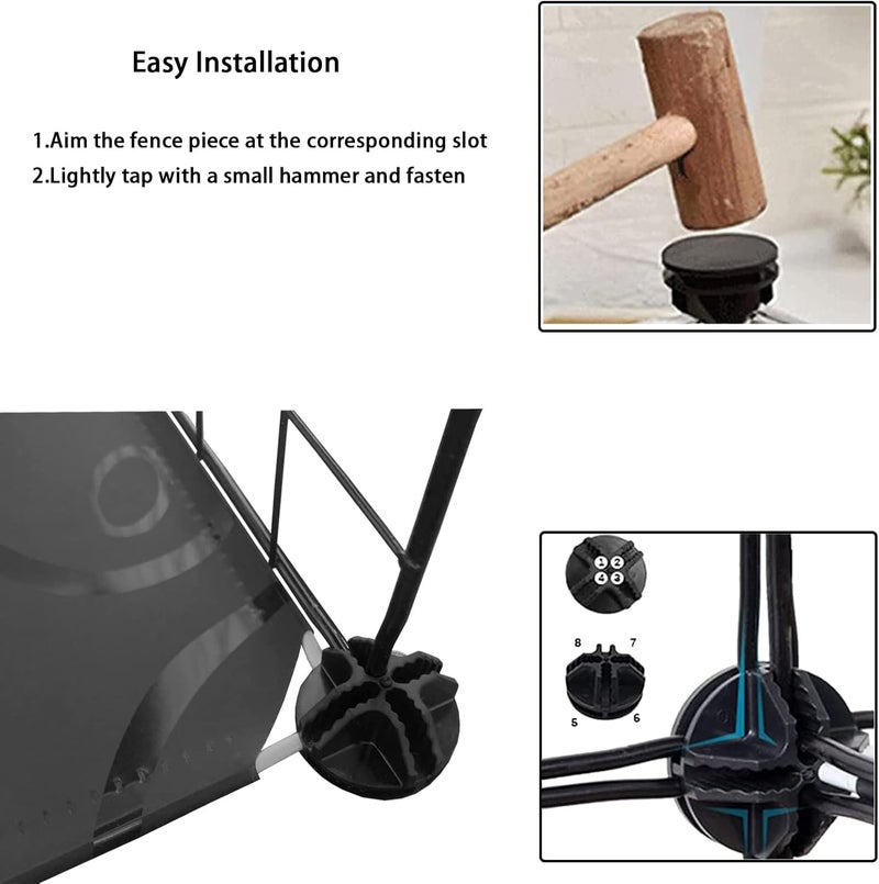 MUYG قفص قطائل يمكن تصنيعه في المنزل (DIY Cat Cage)، حاوية لعب للحيوانات الأليفة داخل المنزل (Pet Playpen Indoor)، أقفاص معدنية قابلة للفك للحيوانات الصغيرة (Detachable Metal Wire Small Animal Cages)، صندوق مكون من طابقين يوفر مساحة كبيرة للتمرين (2-Tier Crate Large Exercise Place)، أقفاص للقطط مزودة ببابين (Kitten Enclosures with 2 Doors)، أبعاد: 29.5 × 15.3 × 28.7 بوصة، لون أسود. - Image 5