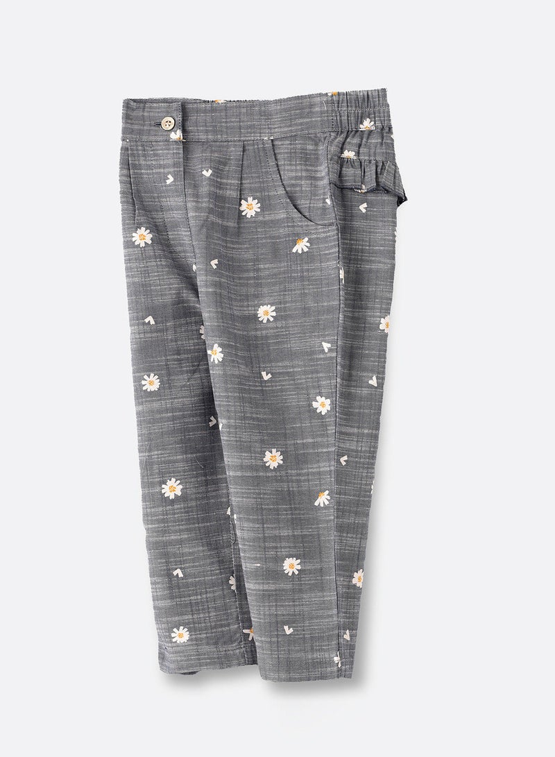 Jelliene Woven Polka Dot Pull On Pant With Frill At Back - Image 4