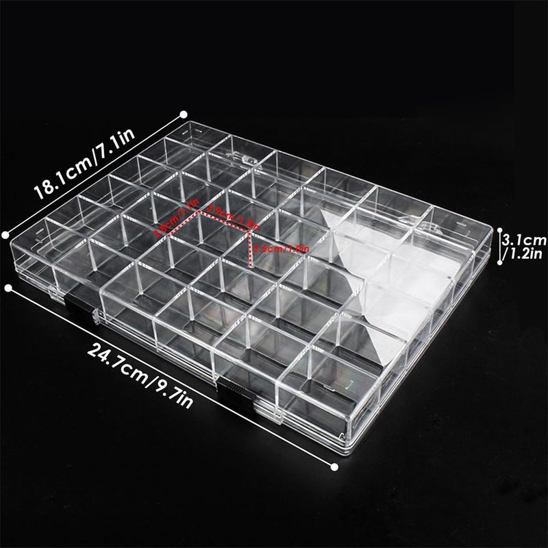 Chemlliy 36 Grids Clear Plastic Organizer Box, Craft Storage Container for Beads Organizer, Art DIY, Crafts Jewelry Storage, Fishing Tackles, Rock Collection, 1 Pack - Image 5