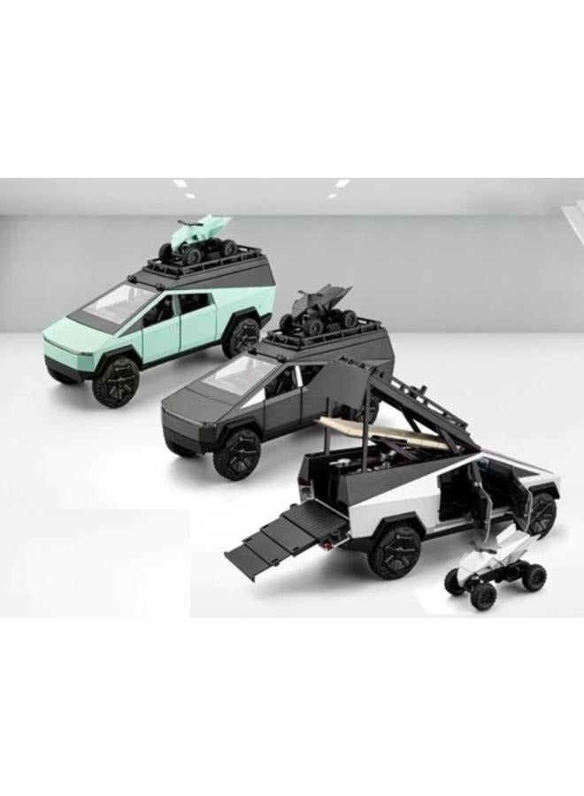 Tesla Diecast Tesla Cybertruck1:24 Scale With Quad Bike - 1 Piece Only, Assorted/Color May Vary - Image 3