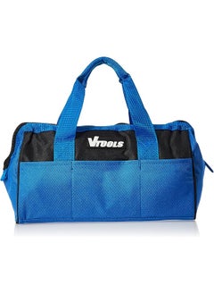 VTOOLS VTOOLS 13 Inch Tool Bag Organizer with Wide Mouth, Zipper Head With Cover, Hanger Tag, Oxford Fabric, Tool Bags for Construction, Carpentry, Gardening, Electrician, DIY Home, Blue, VT2205  - Image 1