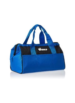 VTOOLS VTOOLS 13 Inch Tool Bag Organizer with Wide Mouth, Zipper Head With Cover, Hanger Tag, Oxford Fabric, Tool Bags for Construction, Carpentry, Gardening, Electrician, DIY Home, Blue, VT2205  - Image 2