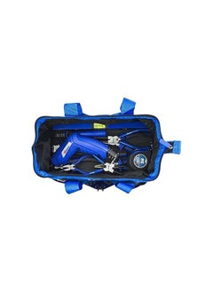 VTOOLS VTOOLS 13 Inch Tool Bag Organizer with Wide Mouth, Zipper Head With Cover, Hanger Tag, Oxford Fabric, Tool Bags for Construction, Carpentry, Gardening, Electrician, DIY Home, Blue, VT2205  - Image 4