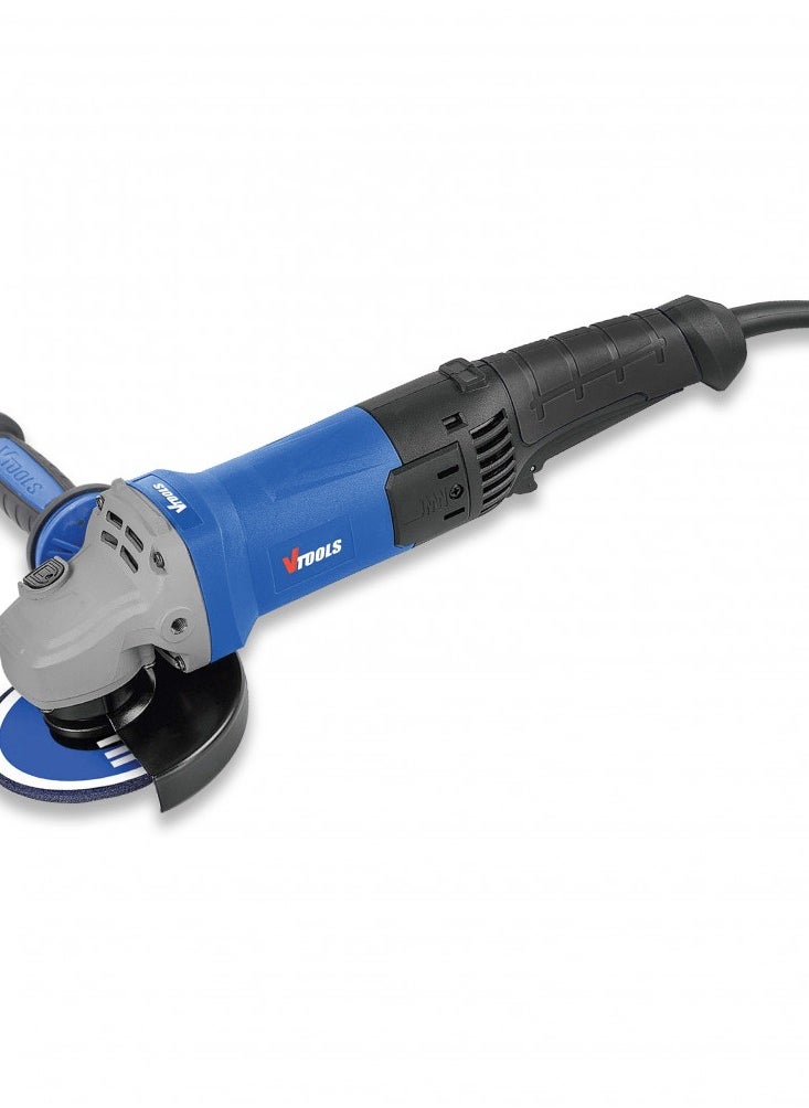 VTOOLS 1200W 115 mm Professional Angle Grinder Heavy Duty Tow Variable Speed 3000-11000RPM Non Slip Adjustable Handle For Grinding Polishing Safety Goggles Included  - Image 1