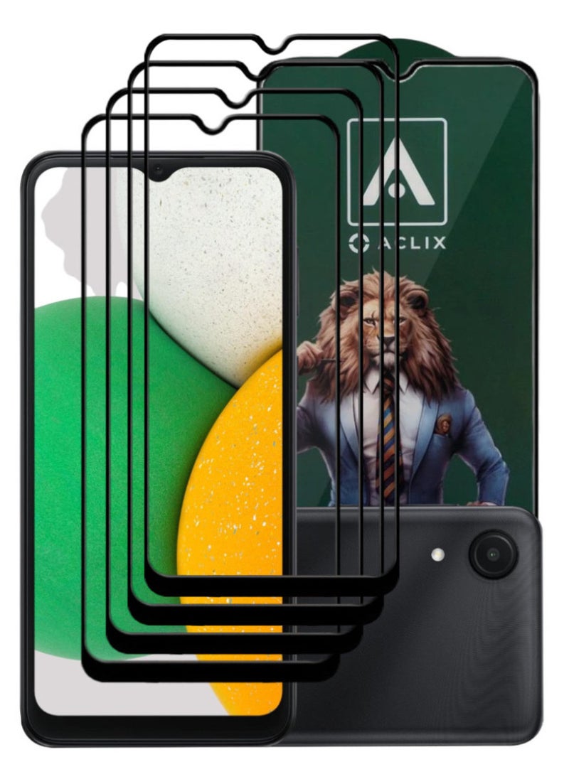 ACLIX 4 Pieces Antistatic ESD Dustproof Premium Quality High Definition Tempered Glass Screen Protector Designed For Samsung Galaxy A03 Core - Image 1