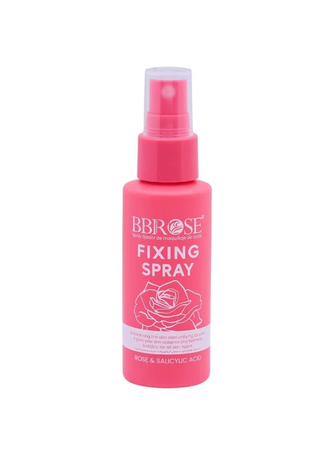 BBROSE Rose & 2% Salicylic Acid Makeup Setting Spray – 60ml Long-Lasting, Hydrating, Lightweight Formula with Natural Rose Extract for a Flawless Finish - Image 1