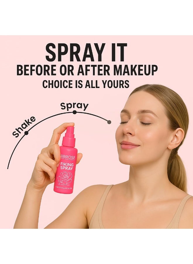 BBROSE Rose & 2% Salicylic Acid Makeup Setting Spray – 60ml Long-Lasting, Hydrating, Lightweight Formula with Natural Rose Extract for a Flawless Finish - Image 4