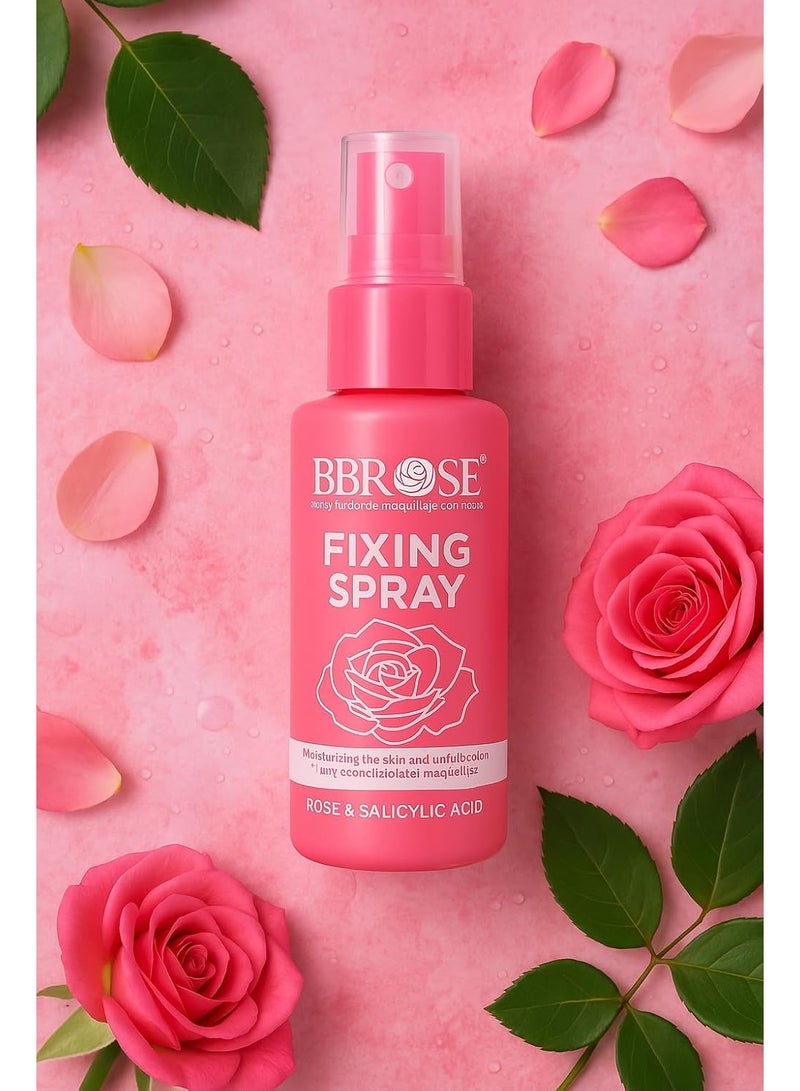 BBROSE Rose & 2% Salicylic Acid Makeup Setting Spray – 60ml Long-Lasting, Hydrating, Lightweight Formula with Natural Rose Extract for a Flawless Finish - Image 2