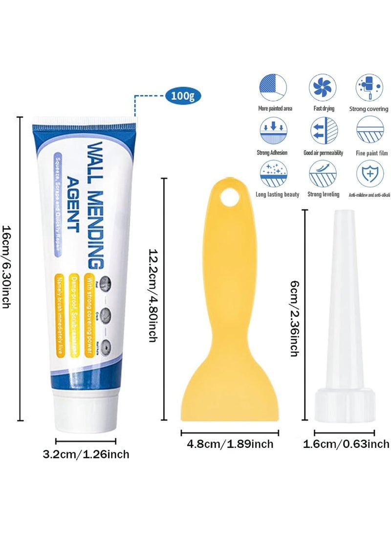 راديانس Wall Patch Repair Kit, Multi-Use Spackle Wall Repair with Scraper, Waterproof Long-Lasting Dry Patch Kits for Walls, Interior Doors, Cabinets, WardrobesWall Kit - Image 4