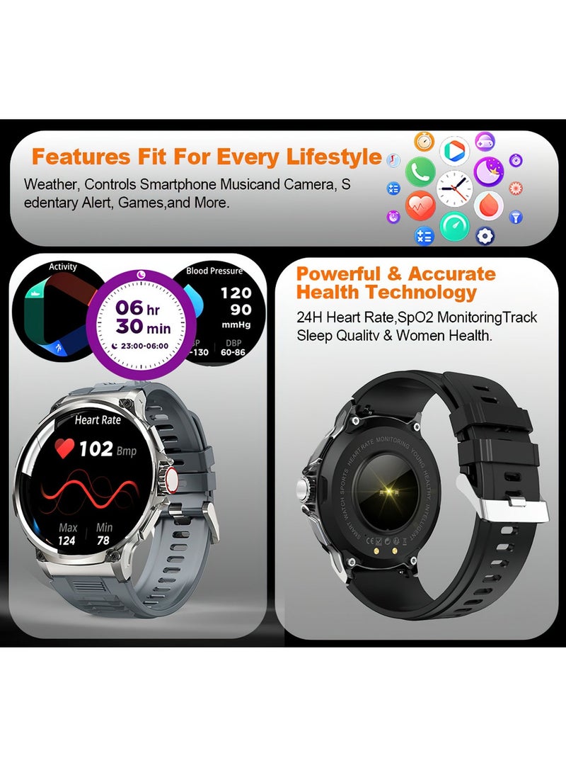 RollsTimi  Men's Smart Bluetooth Sports Watch – 1.85" Full Touch Screen, All-Day Activity Tracking, Call Function, Long Battery Life, RT V69 Smartwatch - Image 2