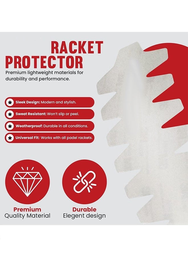 general Racket Protector, Carbon Fiber Texture – Large | Lightweight & Durable for Maximum Edge Protection | Universal Fit, Easy to Apply - Image 2