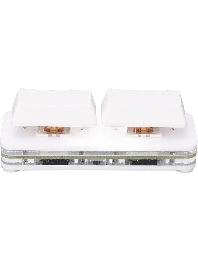 Custom 2 Key RGB USB Wired Mechanical Keyboard With Memory Function For Gaming And Office Use White - Image 1