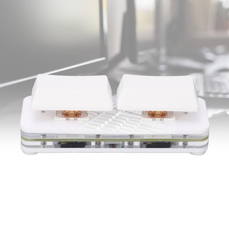 Custom 2 Key RGB USB Wired Mechanical Keyboard With Memory Function For Gaming And Office Use White - Image 3