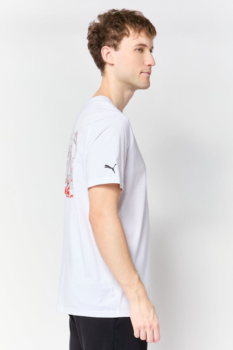 PUMA Men Sportswear Fit Short Sleeve Outdoor T-Shirt, White - Image 3