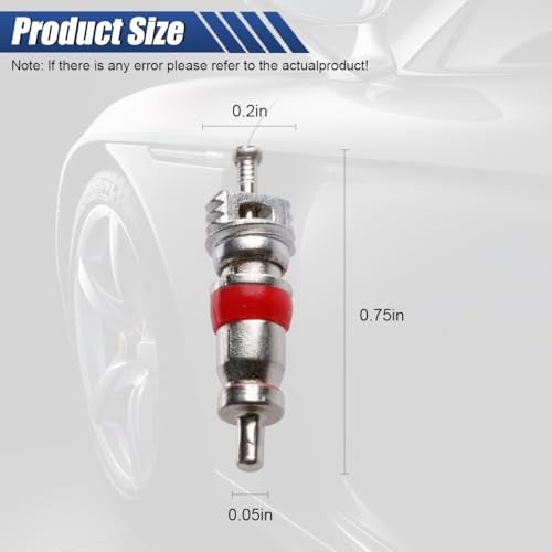UHANBUT 100PCS Premium Tyre Tire Valve Cores, Nickel Plated Valve Stem Core Part Replacement, Universal Tire Valve Stem Core for Most Automotive, RV, ATV & Air Conditioning, Motorcycles and Bicycles - Image 2