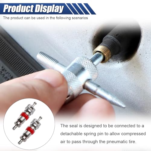 UHANBUT 100PCS Premium Tyre Tire Valve Cores, Nickel Plated Valve Stem Core Part Replacement, Universal Tire Valve Stem Core for Most Automotive, RV, ATV & Air Conditioning, Motorcycles and Bicycles - Image 5
