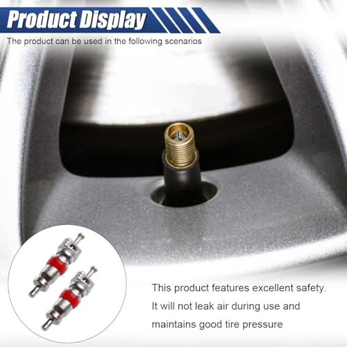 UHANBUT 100PCS Premium Tyre Tire Valve Cores, Nickel Plated Valve Stem Core Part Replacement, Universal Tire Valve Stem Core for Most Automotive, RV, ATV & Air Conditioning, Motorcycles and Bicycles - Image 4
