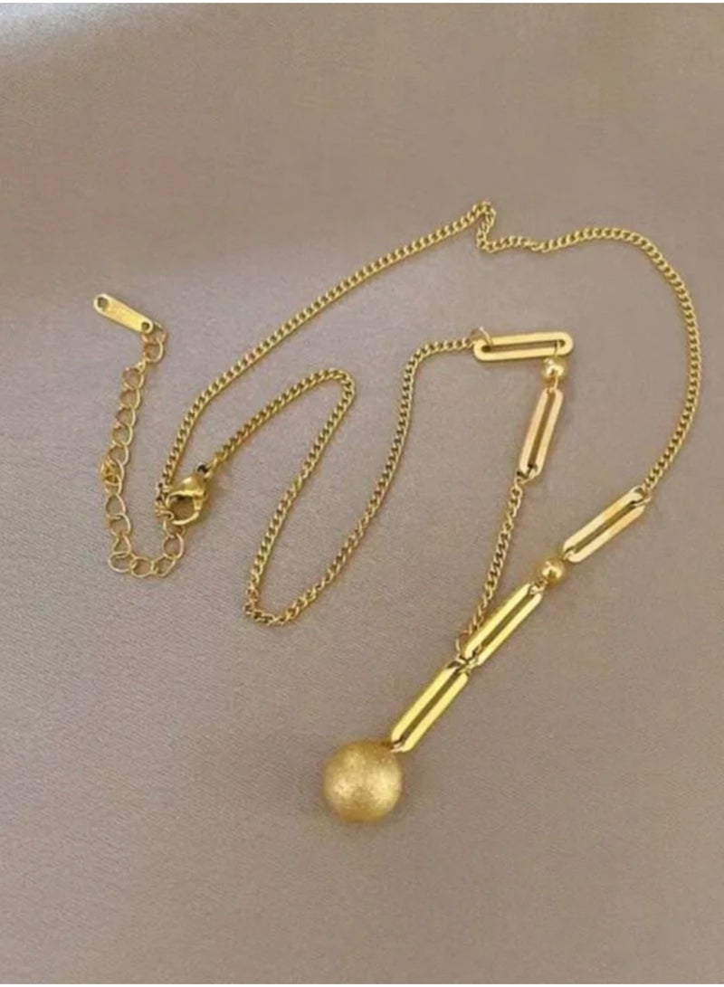 Elegance Elegant & High Quality Stainless Steel Gold Plated Necklace For Women - Image 2
