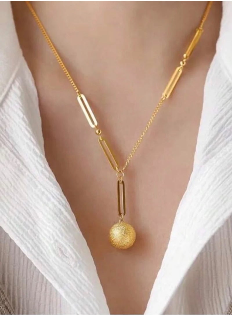 Elegance Elegant & High Quality Stainless Steel Gold Plated Necklace For Women - Image 1