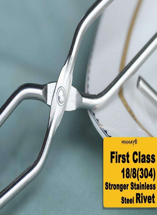 HINMAY Stainless Steel Kitchen Scissor Tongs Set, 2-Piece (10/13 Inch) for Cooking, Grilling, Serving, and Barbecue - Image 4