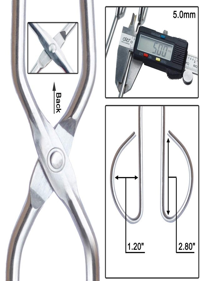 HINMAY Stainless Steel Kitchen Scissor Tongs Set, 2-Piece (10/13 Inch) for Cooking, Grilling, Serving, and Barbecue - Image 3