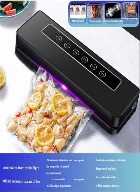 Vacuum Sealer Machine Automatic | 100-240V Auto/Manual Mode, 24H Non-Stop & Waterproof | Vortex Tech for Food Storage & Meat Freshness
