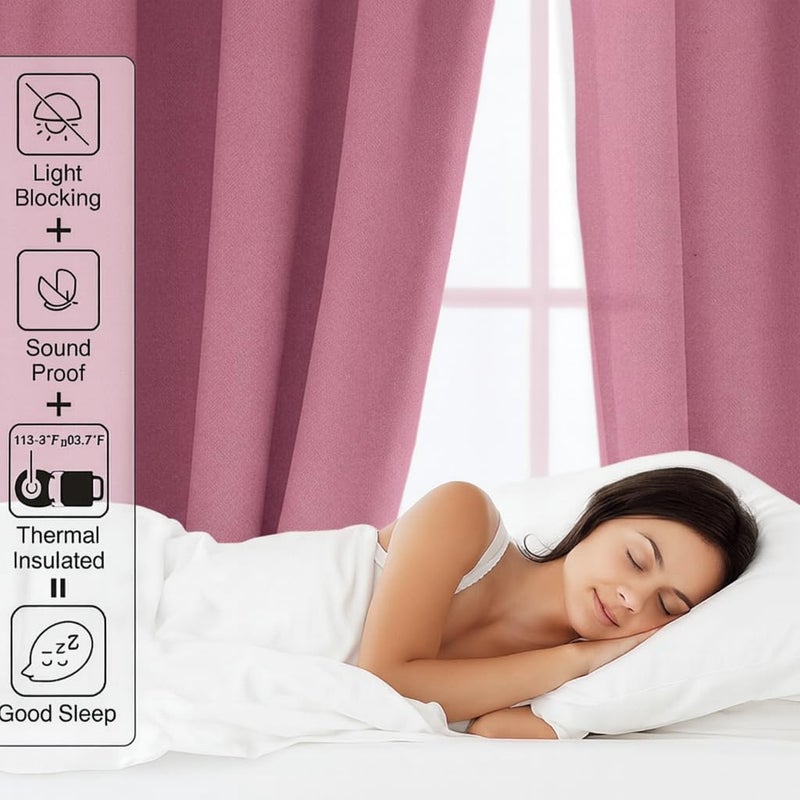 Amali Regal Dimout curtains with 16 Grommets in 2 panels Size (W132 x L 274cm) for living room Decor or bedroom window noise reduction and light blocking - Image 4