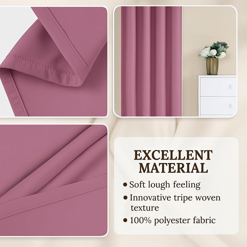 Amali Regal Dimout curtains with 16 Grommets in 2 panels Size (W132 x L 274cm) for living room Decor or bedroom window noise reduction and light blocking - Image 5