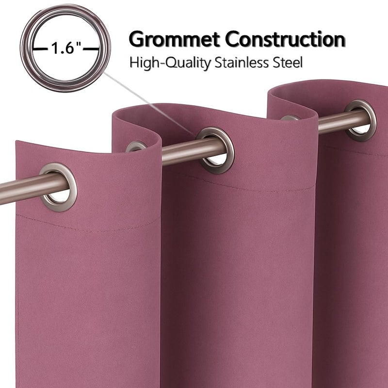 Amali Regal Dimout curtains with 16 Grommets in 2 panels Size (W132 x L 274cm) for living room Decor or bedroom window noise reduction and light blocking - Image 3