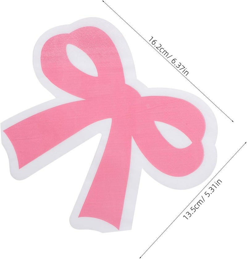 40pcs Pink Bow Paper Napkins Disposable Birthday Luncheon Napkins for Party Absorbent Decorative Dining Tissues for Shower and Birthday Decorations - Image 2