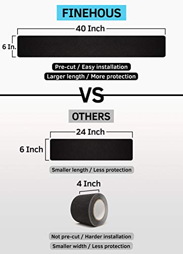 FINEHOUS 6"x40" Stair Treads Non-Slip Outdoor Tape - 10-Pack Black Anti-Slip Strips - Image 3
