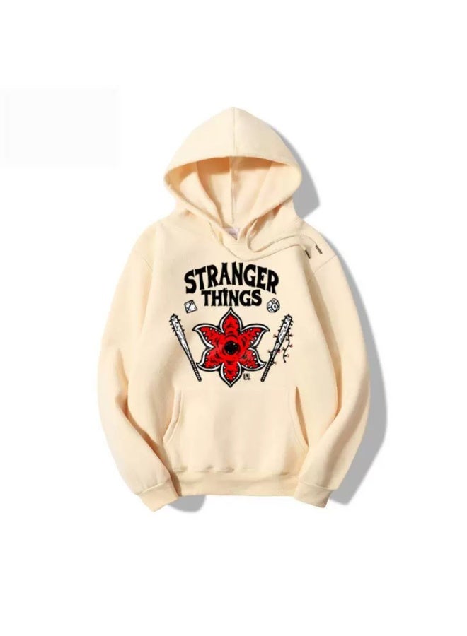 general Stranger Things Printed Hoodie - Multiple Sizes Soft Cotton Blend Pullover Retro Graphic Sweatshirt for Fans Daily Wear - Image 1