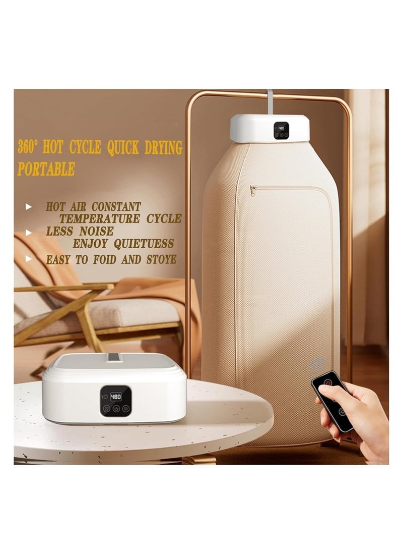 Gulf Trend Portable Clothes Dryer-Upgraded 3D Cycle Drying-Portable Dryers For Flats, Caravans, Travelling, Homes-Small, UV Portable Clothes Dryer Compact Electric Dryer For Light Clothing, Underwear, Baby Cloth - Image 2
