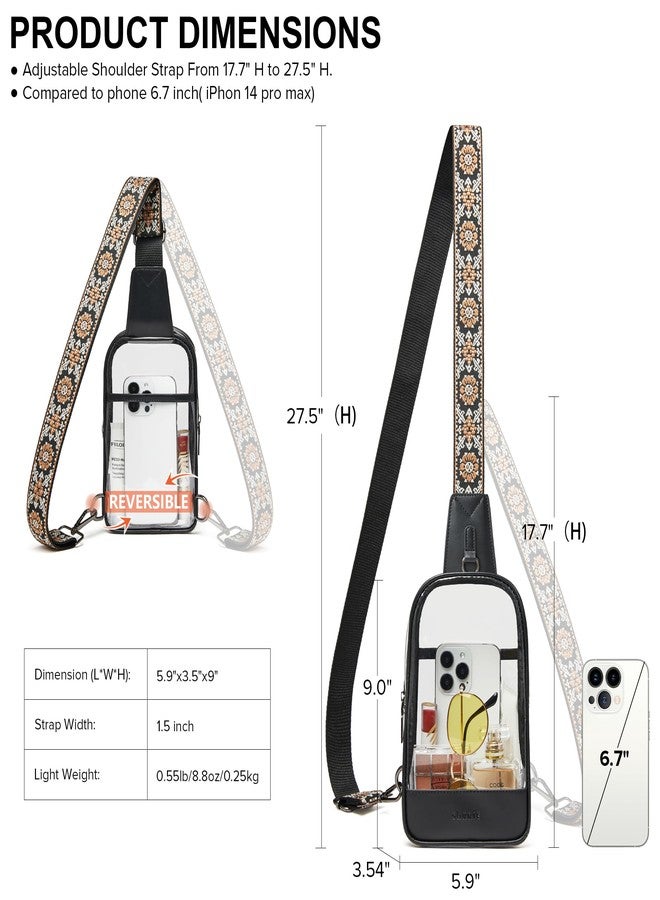 Shrrie Clear Bag for Stadium Events Transparent Crossbody Sling Bag for Women & Men - Stadium Approved, Concerts & Sports - Image 4