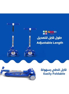 AL BADER Highway Kick Scooter, PVC Blaze Pro Scooter, Foldable Storm Ride Scooter, Adjustable Handle Kick Scooter, Lightweight Non-Slip Dec, Gift Outdoor Toys for Baby Toddler  - Image 2
