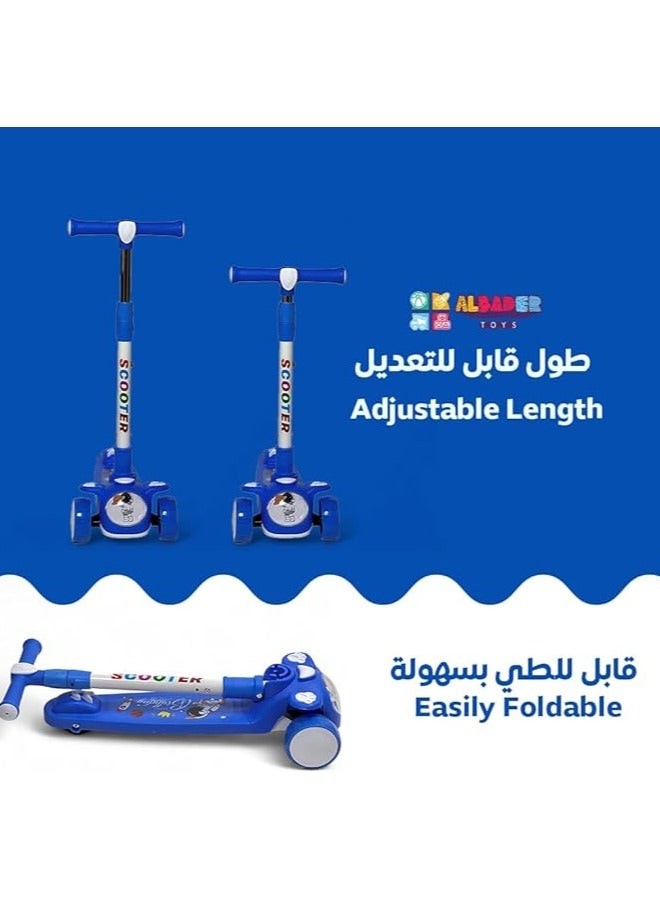 AL BADER Highway Kick Scooter, PVC Blaze Pro Scooter, Foldable Storm Ride Scooter, Adjustable Handle Kick Scooter, Lightweight Non-Slip Dec, Gift Outdoor Toys for Baby Toddler - Image 2