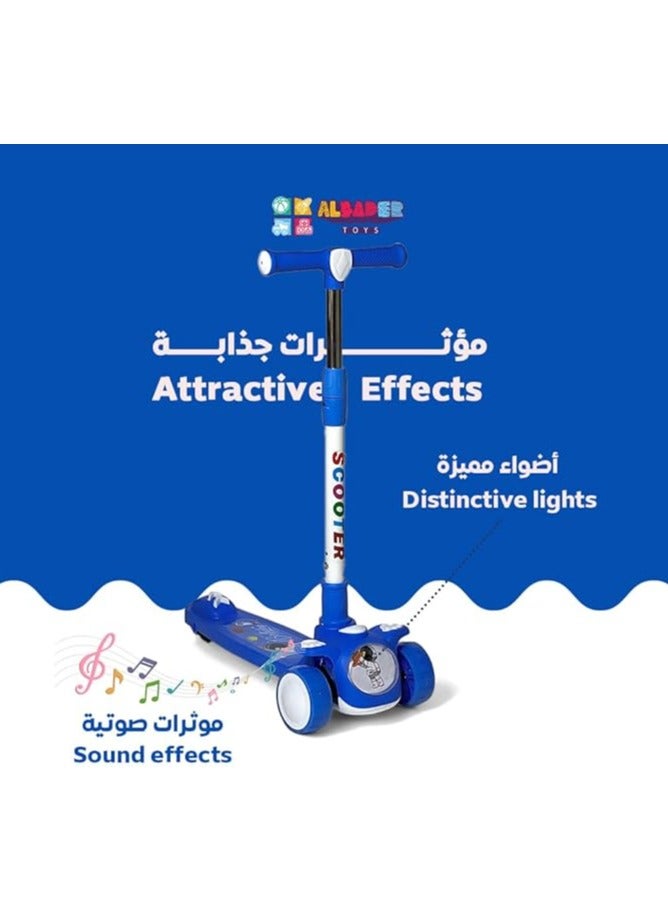 AL BADER Highway Kick Scooter, PVC Blaze Pro Scooter, Foldable Storm Ride Scooter, Adjustable Handle Kick Scooter, Lightweight Non-Slip Dec, Gift Outdoor Toys for Baby Toddler - Image 4