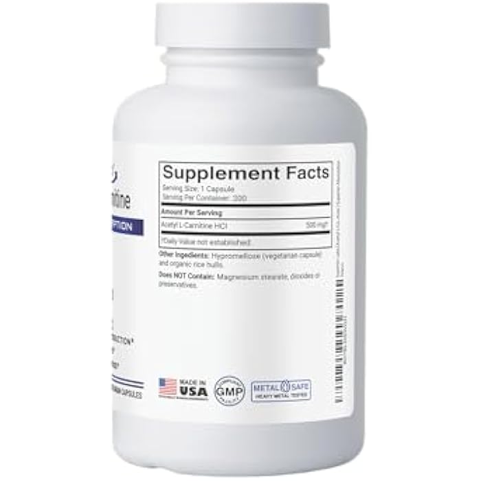 Superior Labs Acetyl L-Carnitine 500 mg, High Potency ALCAR, Pure Non-GMO, Zero Synthetic Additives, Maximum Absorption, Energy & Fat Metabolism, Brain, Nerve & Cellular Detox Support, (200 Veg Caps) - Image 3