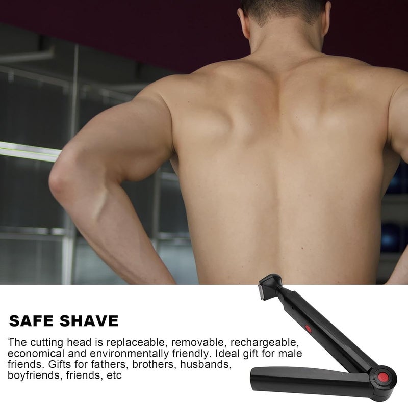 windforgecraft Electric Back Hair Shaver | Full Body Leg Hair Removal - Foldable Body Shaving with Ergonomic Handle for Men Women Adults Borato - Image 3