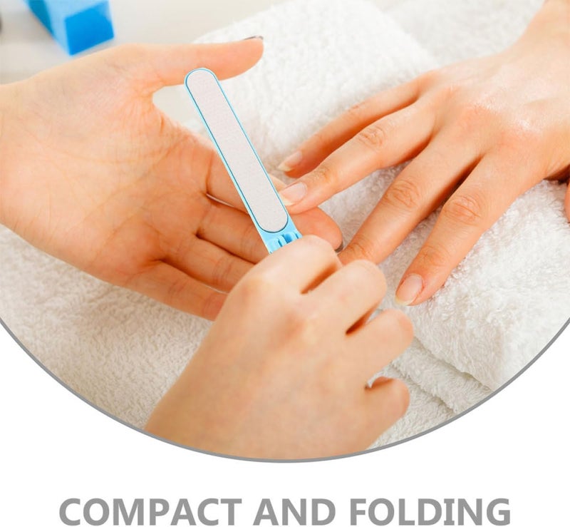 3pcs Foldable Nail Files Double-Sided Buffering Nail File Set for Women Home and Travel Use - Image 3